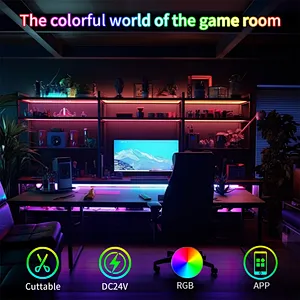DC24V Smart Addressable Color Changing COB RGB LED Strip Light